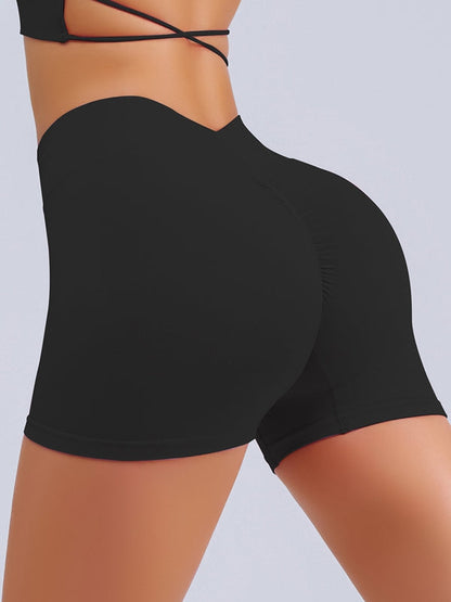 BUYCO Female Deep V Back Ruched Back Seamless Shorts