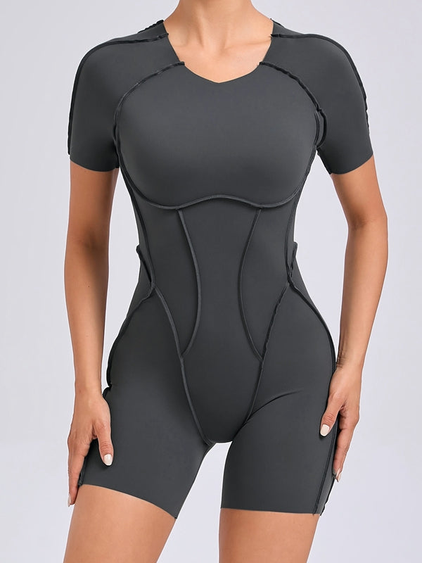 BUYCO Female Heart Backless Romper