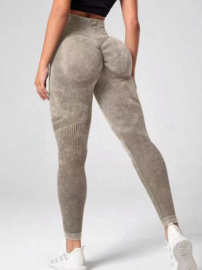 BUYCO Female Denim Ruched Back Quick-dry Seamless Leggings