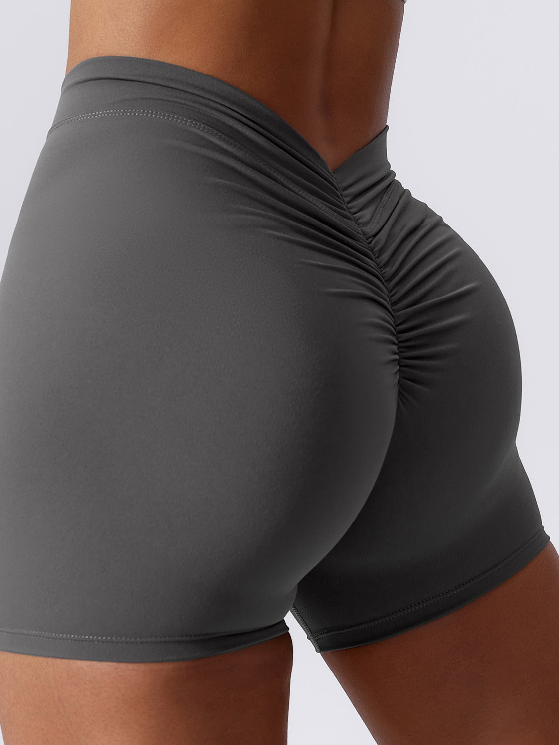 BUYCO Female Ruched Back Deep V Back Leggings