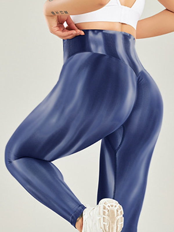 BUYCO Female Unique Colorful Modern Tie-dye Ruched Back Leggings