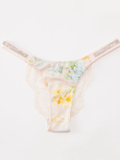 BUYCO Female Lace Print Dazling Diamond Panties