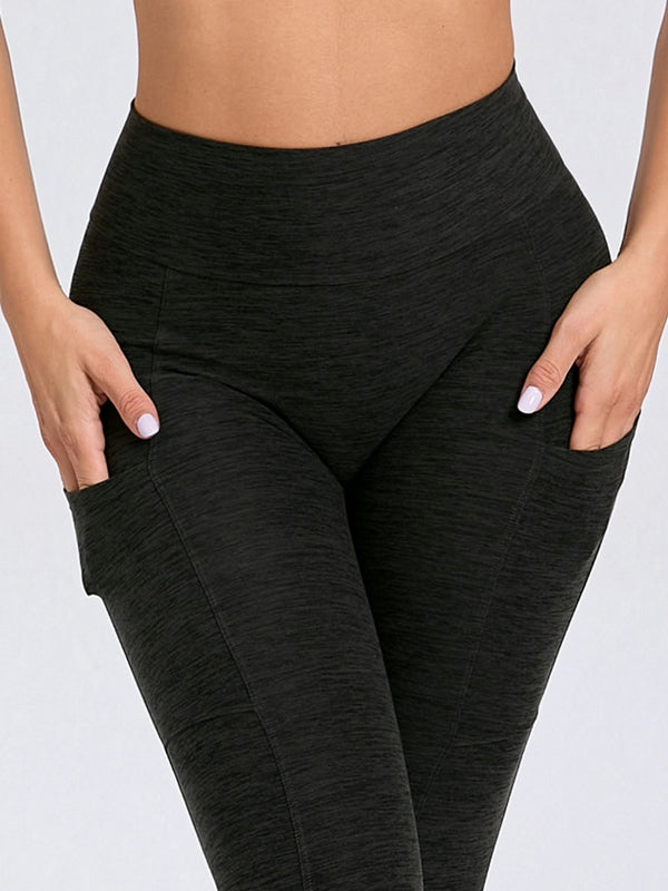 BUYCO Female Deep V Back Pocket Ruched Back Leggings