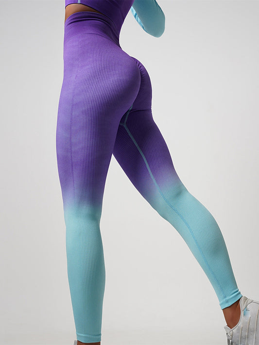 BUYCO Female Fantasy Ombre Ribbed Ruched Back Leggings