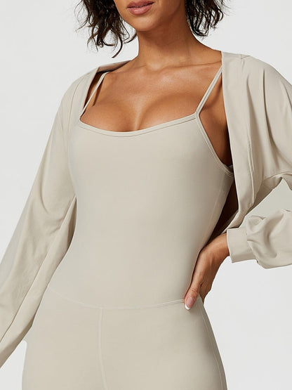 BUYCO Female U Collar Flare Jumpsuits