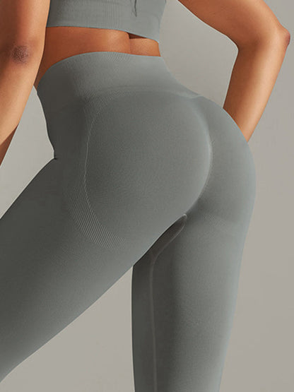 BUYCO Female Seamless Quick-drying Ruched Back Leggings