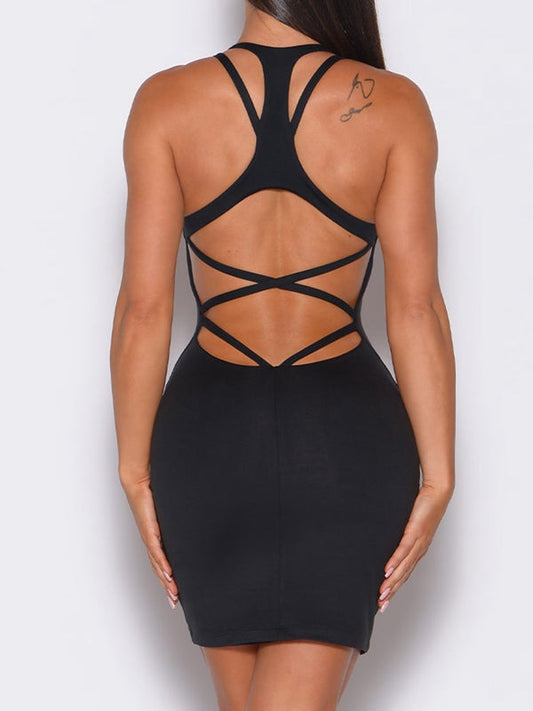 BUYCO Female Cross Back Quick-dry Dress