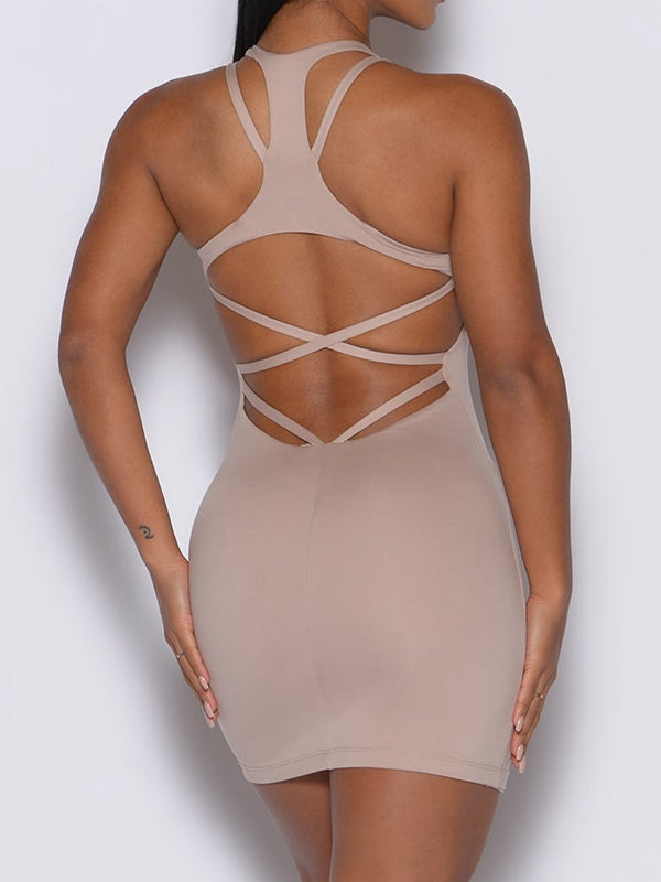 BUYCO Female Cross Back Quick-dry Dress