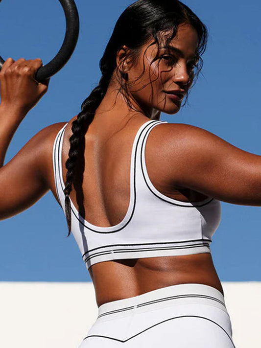 BUYCO Female Contrast Color Medium Support Sports Bras