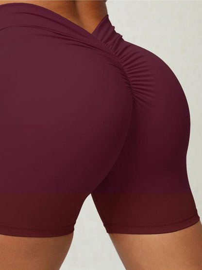 BUYCO Female Ruched Back Spandex Gym Fit Shorts