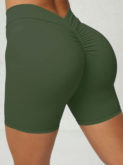 BUYCO Female Ruched Back Spandex Gym Fit Shorts