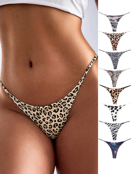 BUYCO  Female Leopard Print T-back Thong