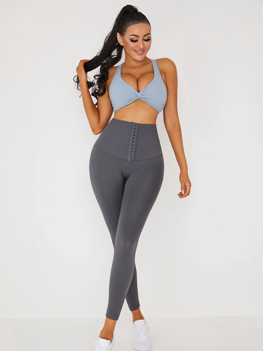 BUYCO Female Add Velvet Padded High Waist Hip Yoga Corset  Racerback Sportswear