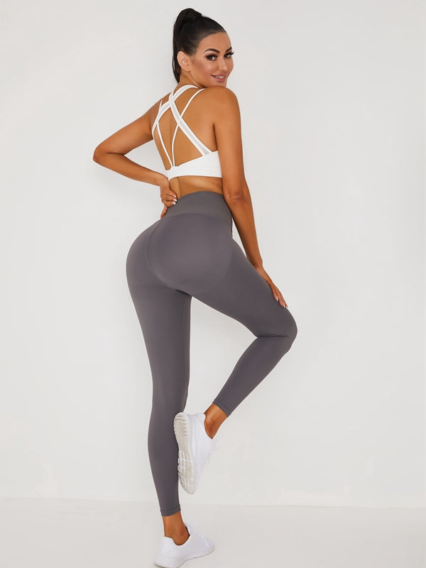 BUYCO Female Corset High Waist Hip Lift Criss Cross Sportswear