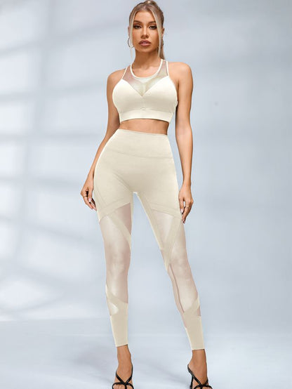 BUYCO Female Fitted Sheer Mesh Hip-lift Tracksuit