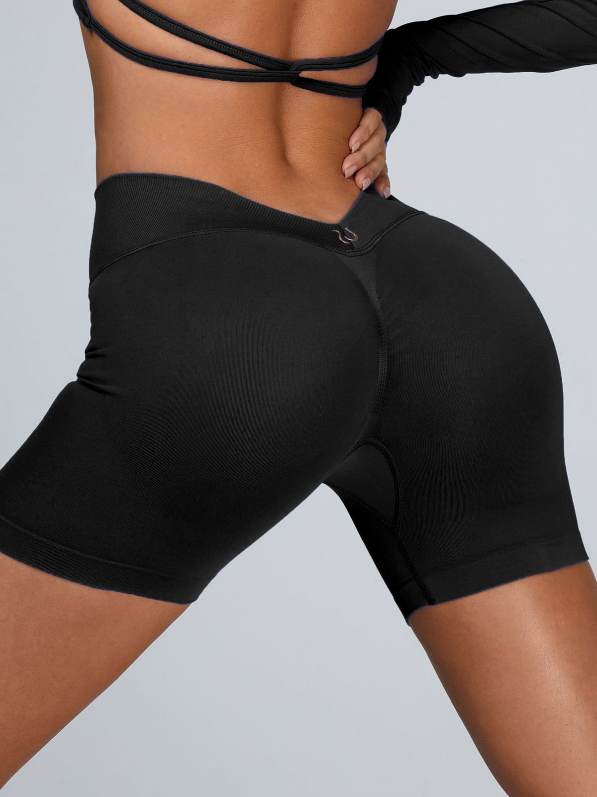 BUYCO Female Deep V Back Ruched Back Leggings