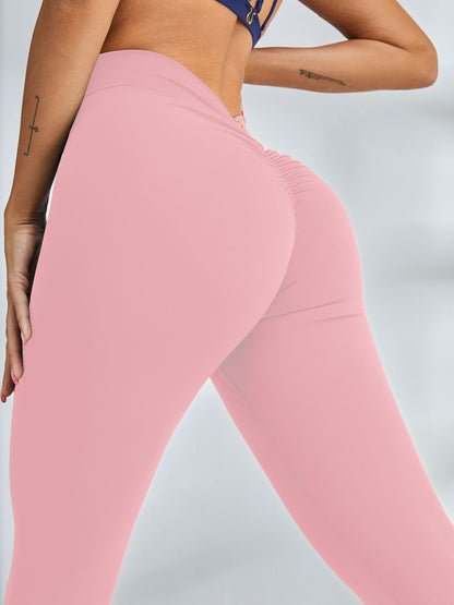 BUYCO Female Ruched Back Deep V Back Leggings