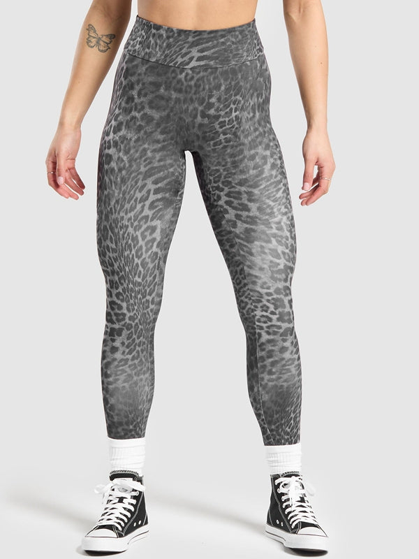 BUYCO Female Leopard Print Ruched Back Leggings