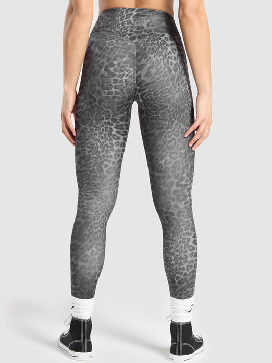 BUYCO Female Leopard Print Ruched Back Leggings