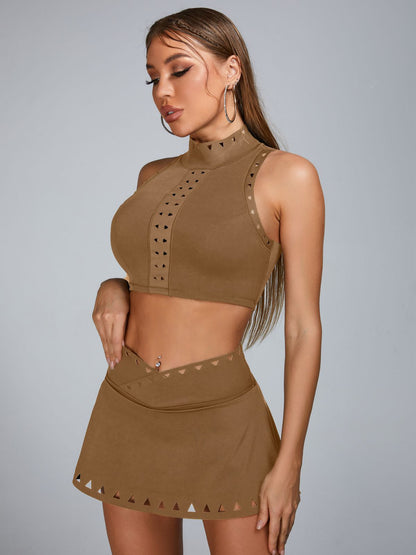 BUYCO Female Cutout V Shape Waist Skirt
