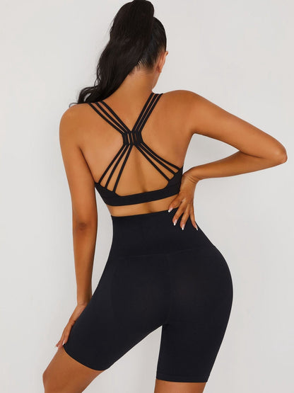 BUYCO Female Cross Back Corset Short Tracksuit