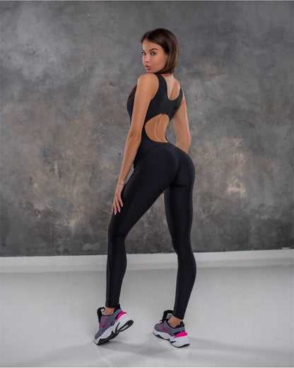 BUYCO Female Hollow Out Mesh Jumpsuit