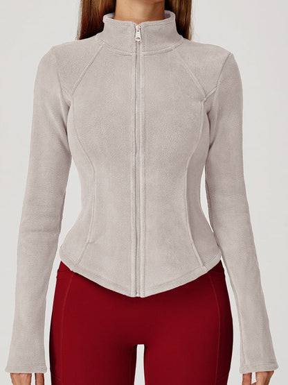 BUYCO Female Pocket Zipper Fleece Jacket