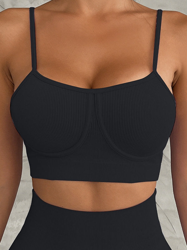 BUYCO Female Ribbed Push-up Short Tracksuit