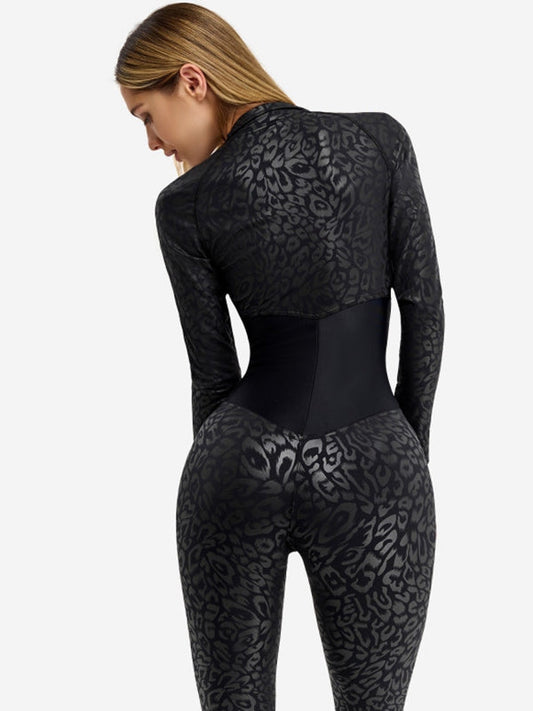 BUYCO Female Leopard Print Corset Jumpsuit
