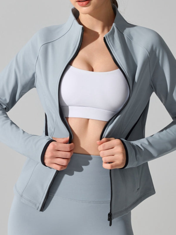 BUYCO Female Fleece Zipper Thumbhole Jacket