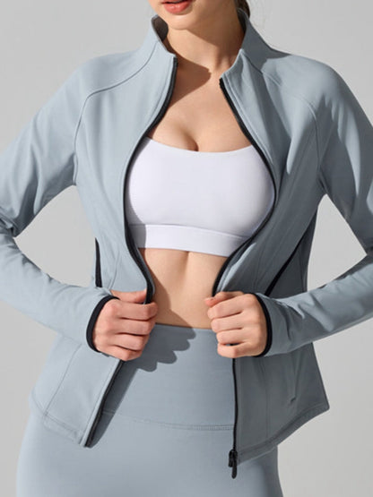 BUYCO Female Fleece Zipper Thumbhole Jacket