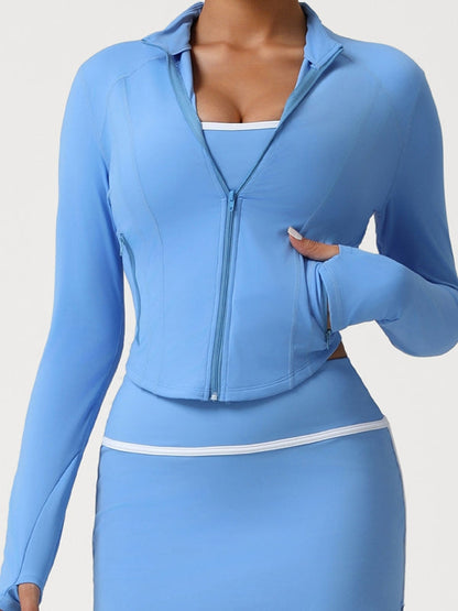 BUYCO Female Basic Zipper Pocket Jacket