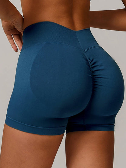 BUYCO Female Fitted Deep V Back Ruched Back Shorts