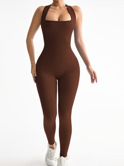 BUYCO Female Cross Back Ribbed Jumpsuit