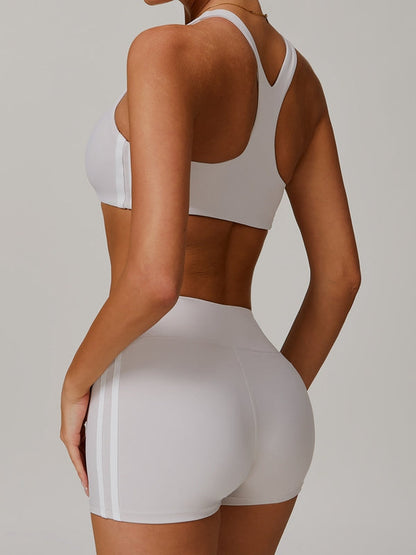 BUYCO Female Contrast Color Stripes Sports Bras