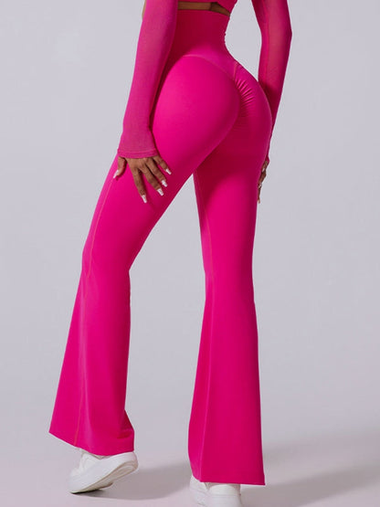 BUYCO Female Super High-rise Ruched Back Flare Leggings