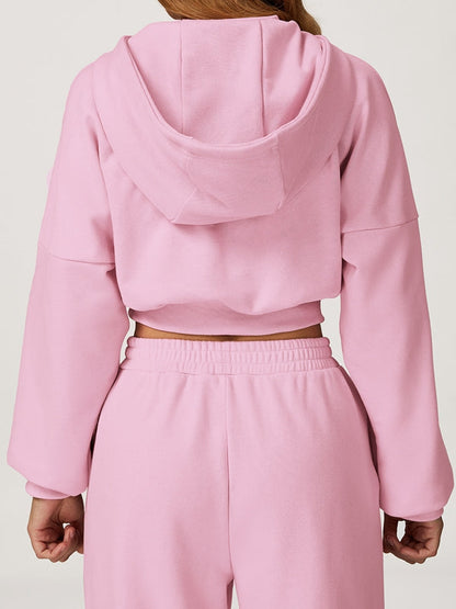 BUYCO Female Cropped With Hat Casual Hoodie