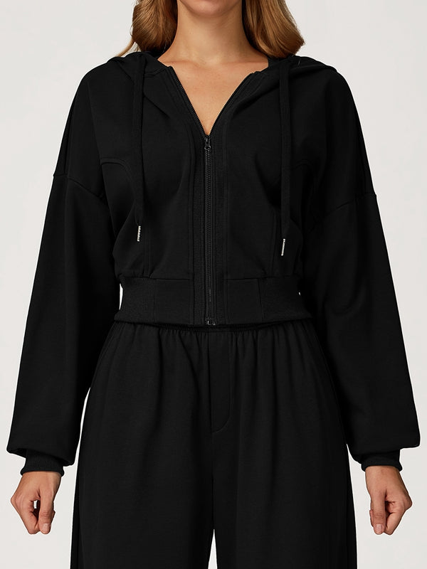 BUYCO Female Pocket Casual Zipper Hoodie