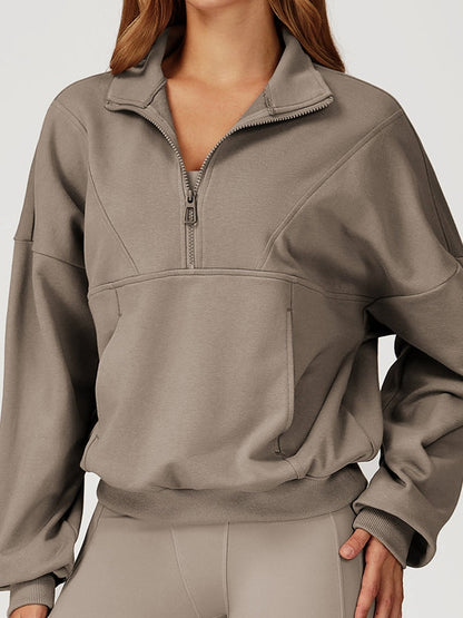 BUYCO Female Zipper Pocket Casual Hoodie