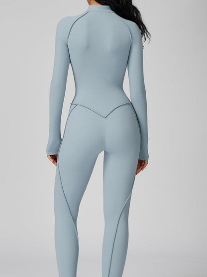 BUYCO Female Fitted Zipper Stitch Performance Jumpsuit