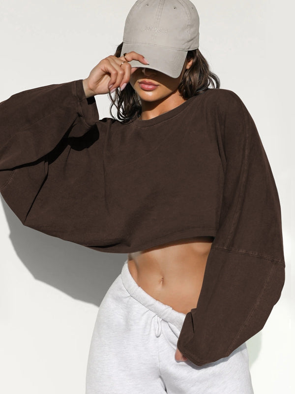 BUYCO Female Casual Cropped Hoodie