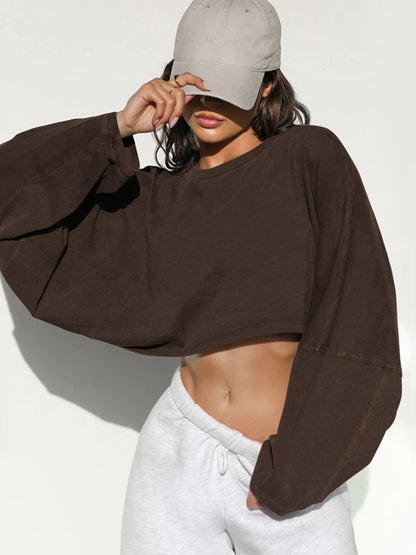 BUYCO Female Casual Cropped Hoodie