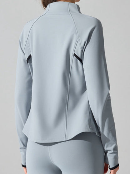 BUYCO Female Fleece Zipper Thumbhole Jacket