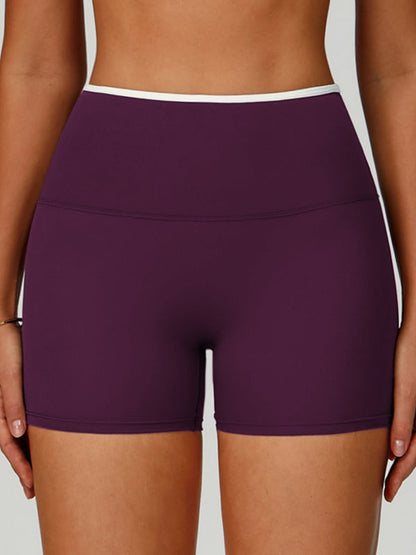 BUYCO Female Contrast Color Stripe High-rise Shorts