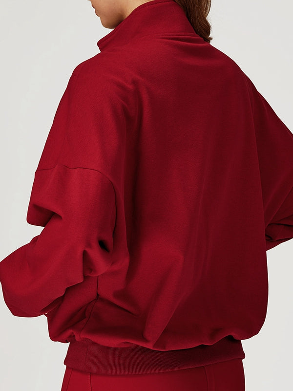 BUYCO Female Zipper Pocket Casual Hoodie