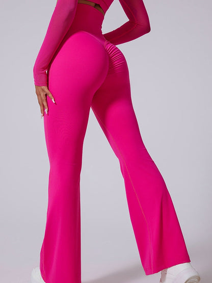 BUYCO Female Super High-rise Ruched Back Flare Leggings