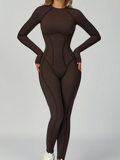 BUYCO Female Heart Backless Long Sleeves Jumpsuit