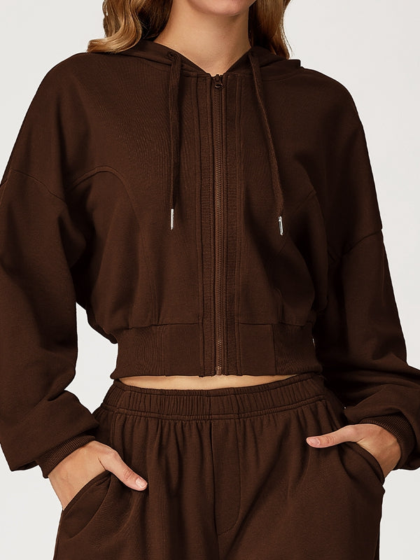 BUYCO Female Pocket Casual Zipper Hoodie