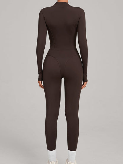 BUYCO Female Fitted Zipper Fleece Jumpsuit