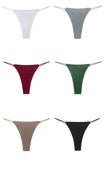 BUYCO Femal Fitted Silk T-back Panties